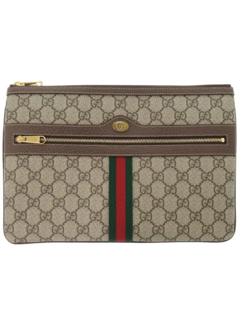 Gucci Sherry Line GG Supreme Beige Clutch